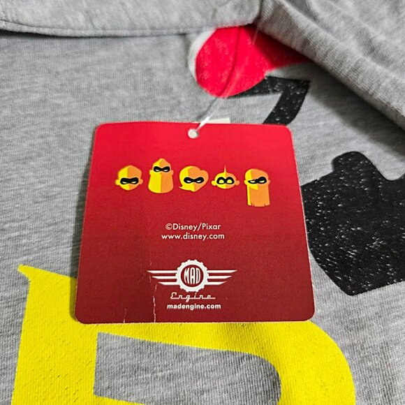 New Disney Pixar Incredibles 2 DAD BOD Mr Incredible T-Shirt Mens Small Gray Tee - Picture 8 of 8